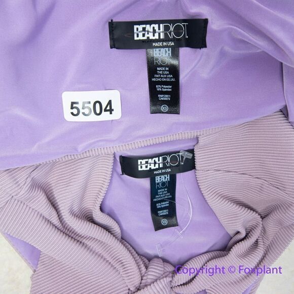 New! Set! Beach Riot Free People Rib Dallas Emma bikini bottom lavender, size XS - Picture 9 of 9